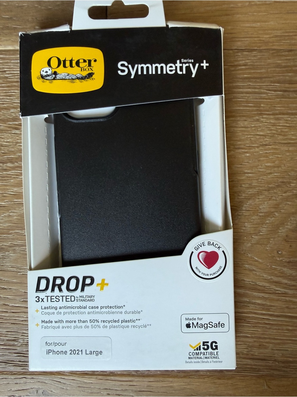 New OtterBox Symmetry+ Black Case for iPhone 2021 Large (MagSafe) Black